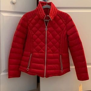 NWT MICHAEL KORS Red Packable Puffer Jacket